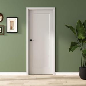 BARNSMITH 30x80 in 1-Panel White Primed Molded Door Slab, Shaker Style Paintable Hollow Core Interior Door Panel, for Pocket, Swing, Sliding Door, Durable and Lightweight, No Assembly Required