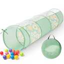 Eterish Kids Play Tunnel Toys for Toddlers, Pop Up Tents for Kids or Pets, Gift for Boy and Girl Play Tunnel Indoor and Outdoor (Green Daisy)