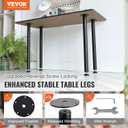 VEVOR 28 Inch Adjustable Desk Legs, Reinforced Steel Office Table Furniture Legs Set of 4 for DIY, 1200 lbs Load Capacity Heavy Duty Desk Legs, Quick Instalation Legs with Adjustable Foot Cup Black, 28 Inch/Straight