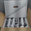 Quad Monitor Mount, Holds Screens up to 40 Inches and 25 lbs, Fully Adjustable 4 Monitor Mount with C-Clamp and Grommet Base, Aluminum, Black