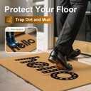 Vaukki Outside Welcome Doormat 24''x36'', Non Slip Coco Coir Door Mat