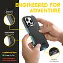 OtterBox iPhone 16 Pro (Only) Commuter Series Case Built-in MagSafe Thin, Dual-Layer, Pocket-Friendly, Port Cover Forest Night (Black/Green)