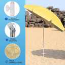 Northroad 8ft Large Beach Umbrella w/Sand Anchor Vent Tilt, Heavy Duty High Wind Patio Umbrellas w/Carry Bag,UV 50+ Sun Protection Portable Sunshade Umbrellas for Garden Pool Backyard
