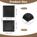PATIKIL 20" x 20" Return Air Vent Cover, Aluminum Alloy Return Air Grille Linear Bar Removable Grille with Mesh Filter for Sidewall Wall Ceiling Floor HVAC System, Black