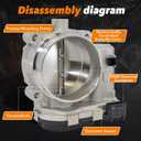 Electronic Throttle Body 5184349AB 5184349AC Compatible for Chrysler 200 300 Pacifica, Avenger Challenger Charger Durango Grand Caravan Journey Ram 1500, Cherokee [ 3.6L V6] Engine Only