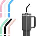 6Pcs Silicone Straw Tips, Reusable Rubber Straw Tips for Metal Straws and Other 0.31Inch (8MM Outdiameter) Straws, Fit for Stanley Cup Tumbler (Multicolor 1)