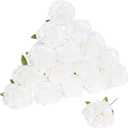 Peony Artificial Flowers 16pcs Fake Peonies Bulk White Silk Flowers Faux Peony Flowers Silk Peonies Heads with Stem Realistic Flowers for Home Wedding Party Festival Decor (Pure White)