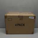 4 Tier Plastic Storage Bins with Lid 23QT, Stackable Storage Containers with Wheels, Folding Storage Boxes, Collapsible Storage Bins, Closet Organizers and Storage for Living Room,Office,Dorm (White)