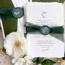 2 x Letter R Wax Seal Stamp Rosemary Initial R Stamp, 2pcs Value Pack Wax Seal Kit with Vintage Rosewood Handle Decorative Gift for Wedding Art Invitations Christmas