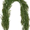 U'Artlines 1Pcs Christmas Norfolk Pine Garland, 9 Ft Xmas Faux Greenery Garland Real Touch Winter Cedar Garlands for Table Stairs Mantle Fireplace Holiday Decoration