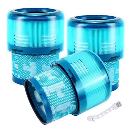 ATXKXE Gen5 Filter Replacement filter, Compatible with Dyson Gen5detect Absolute, Gen5outsize Absolute, Gen5detect Fluffy Cordless Vacuum Cleaner, 3 Pack Filters and 1 Clean Brush