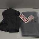 SATINA Women's High Waisted Workout Yoga Leggings (Black & Charcoal)