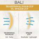 Bali Womens Seamless Underwire Bra, One Smooth U Smoothing Underwire Bras for Women, Convertible Straps, Ultra Light (36C, In the Navy 2)