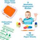 Crayola Mess Free Finger Painting Station Washable Finger Paint for Toddlers, Spring Arts & Crafts Set, Sensory Activity, Travel Toy, Ages 1+