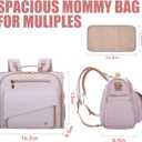 ALLCAMP Diaper Backpack, Waterproof Large Capacity Baby Bag, Multi-Function Nappy Bag with Stroller Hooks, Convertible Tote