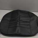 1 Pack Car Seat Cover PU Leather Front Seat Covers Auto Bottom Seat Cushion Cover with Storage Pocket Bamboo Charcoal Pad for Cars Vehicles,Automotive,SUV,Truck (edge wrapping, Black)