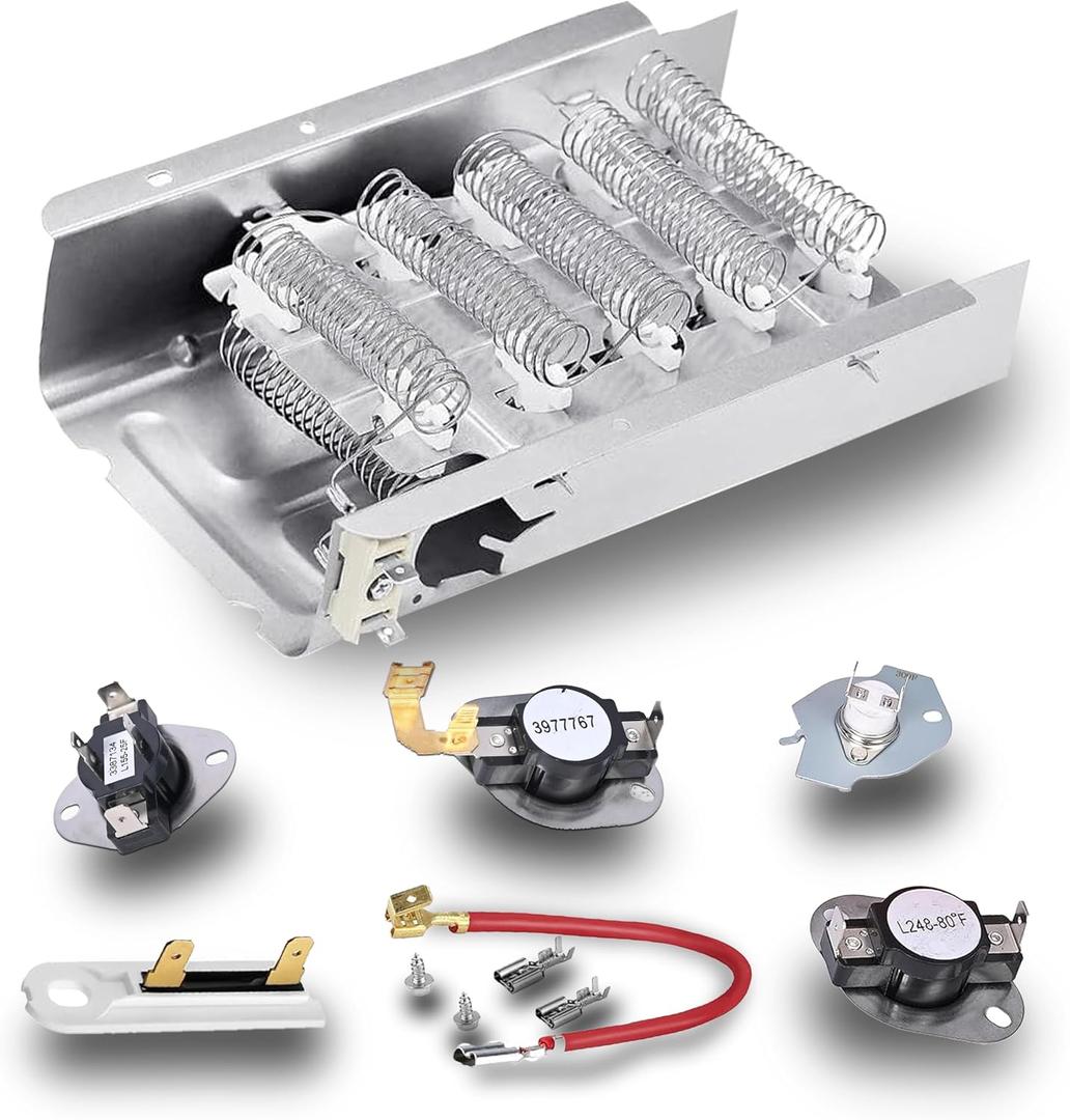 For Whirlpool WED7000DW1 WED5540SQ0 WED5300SQ0 WED5200VQ1 WED5100VQ1 WED49STBW1 WED4900XW0 WED4800XQ1 WED4800XQ0 WED4800BQ1 WED6600VW0 WED6200SW1 WED5000DW2 WED4815EW1 Dryer Heating Element Thermostat