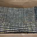 8x10 feet Jute & Black Wool Area Rug Handwoven Mini Check Natural Fiber Rug with 4" Border, Neutral Boho Farmhouse Rug for Living Room,Dining Room,Bedroom | 0.6" Pile (8' x 10')
