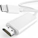 [Apple MFi Certified] Apple Lightning to HDMI Cable Adapter for iPhone to TV, 1080P Digital AV Adapter Sync Screen Connector Compatible for iPhone 14 13 12 11 Pro Max XS XR X 8 to TV Projector Monitor (White)