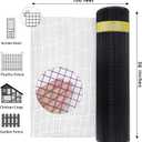 Black Hardware Cloth 1/2inch 36'' x 100ft 19 Gauge PVC Coated Wire Mesh Roll Welded Wire Fence Roll Poultry Netting Snake Fence Rabbit Cages Rodent Wire Chicken Wire Fencing Gopher Wire Cloth