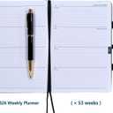 2026 Planner Journal with Yearly, Monthly, Weekly & Daliy Plan Pages, 24 Lined and 24 Dotted Pages, 8.5" x 5.75" Medium A5 Size (Black without pen)