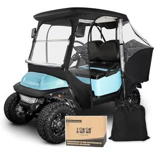 10L0L 4-Passengers Golf Cart Driving Enclosure for Club Car Precedent, Clear Window Rain Cover All Weather Waterproof Windproof Snowproof Storage Covers