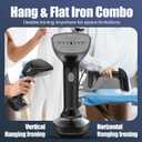 Powerful Handheld Fabric Steamer - 1800W with Fast Ceramic Heat-Up Plate, 2-in-1 Ironing & Wrinkle Remover, Steam Nozzle, Lint Brush - Black, for US 120V Only