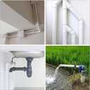 2 x TOP-VIGOR 28mm(1.1") ID 32mm(1.26") OD PVC Rigid Round Pipe, 0.35M(1.15ft) Length Plastic Tube, High Impact for DIY Decoration, Water Pipe, Aquarium, Fish Tank, Crafts, Decoration, Cable Sleeve, White