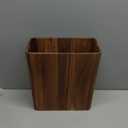 LiTY 3 Gallons Wooden Wastebaskets, Solid Acacia Wood Waste Basket with Handles, Rectangular Trash Can, Garbage Bin for Bedroom, Bathroom, Kitchen, Living Room, Office Decorative