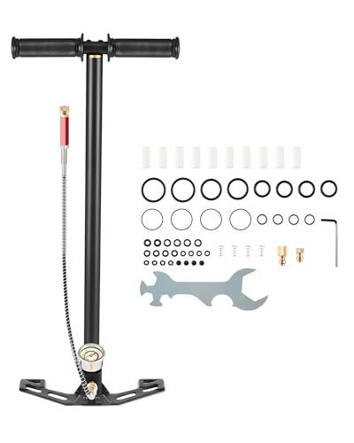 PINTY PCP Hand Air Pump, 4500 psi High Pressure Hand Pump with Oil Moisture Filter Pressure Gauge, 3-Stage PCP Air Pump with Aluminum Alloy Tube, Hand Fill Pump for Airsoft Rifle Air Gun Paintball Gun
