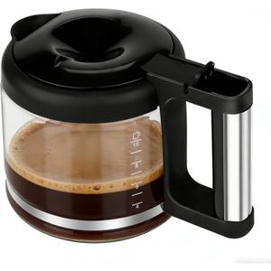 10-Cup Glass Carafe Replacement Compatible with De'Longhi COM532M COM530M All-in-One Combination Coffee Makers, Replacement Coffee Pot for DeLonghi Espresso Machine BCO330T BCO430 BCO320T KF863