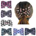 Magic Hair Side Combs Stretch Double Clips Hair Combs Bun Maker Tool for Women Girls Thick and Thin Hair Styling Accessories, Pack of 6