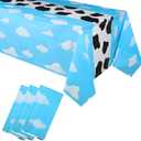 Hosuly 3 Pcs Toy Inspired Tablecloth Birthday Party Decorations Table Cover Boy Baby Party Decorations Toy Inspired Party Supplies, 54 x 108 Inch (Cute Style)