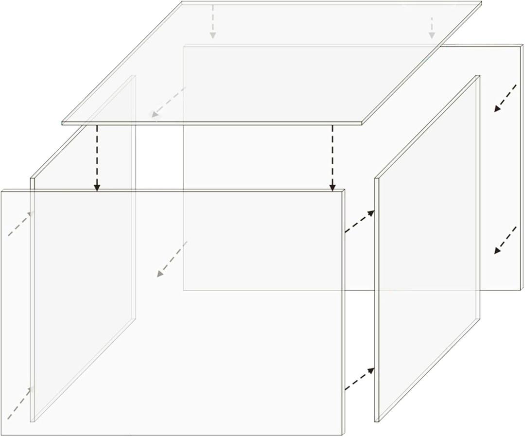 Spilay Dollhouse Dust Proof Cover Protection Accessory DIY Home Miniature Furniture Plexiglass Cover Kit Perfect for Yaquan Courtyard P006