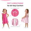PATPAT Multipack Girl Toddler Dresses Sleeveless Flamingo Striped Toddler Casual Dresses, 3-4 Y