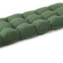 Outdoor Bench Cushion, 48x18x5 Inch, Waterproof Bench Cushion for Outdoor/Indoor Furniture, Tufted Patio Bench Seat Cushion, Fade Resistant Outdoor Cushions for Porch Swing Couch, Dark Green