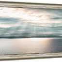 Framed Ocean Canvas Wall Art: Coastal Sea Scenery Artwork Prints Seascape Picture Painting for Bedroom Living Room Home Wall Decor 57x27inch