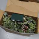 6FT Snowy Christmas Garland with Lights, Pre-Lit Garland with 20 Warm White LED, Pine Cones White Berries & Ornaments, Battery Operated or USB Plug-in, Winter Greenery for Indoor/Outdoor Decor