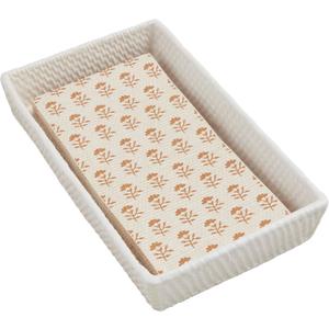 Mud Pie Woven Ceramic Guest Towel; Caddy 8 1/2" x 4 3/4" | Towel 7 3/4" x 4" Mud Pie Woven Ceramic Guest Towel; Caddy 8 1/2" x 4 3/4" | Towel 7 3/4" x 4"