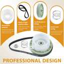 W10721967 Washer Pulley Clutch Kit & W10006384 Drive Belt Compatible for Whirl-Pool Ken-More May-tag by MIFLUS