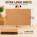 Harloon 24 Pack Corrugated Cardboard Sheets Set 20 x 30 Inch Kraft Brown Flat Packaging Inserts Packaging Cardboard Inserts 2.5mm Thickness for Packing Delivering Shipping Moving Mailing Crafts