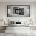 Large Abstract Canvas Wall Art for Living Room - Modern Neutral Beige & Gray Framed Artwork, Minimalist Textured Wall Paintings for Bedroom Decor, Sophisticated Gallery Pictures 29×58IN