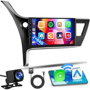 (2+64GB) Inefala Android Car Stereo for Toyota Corolla 2017-2018 Levin 2017 with Wireless Carplay Android Auto, 10.1" Touchscreen with GPS WiFi BT FM/RDS SWC MIC Backup Camera