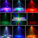 Moving Head DJ Lights, 150W RGBW LED Moving Head Light with Mixed Lighting Effects, 6 Arms Party Lights Support DMX-512 & Sound Activated, Stage Lights for Party Disco KTV Wedding Club
