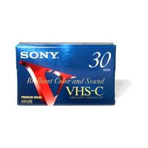 Sony VHS-C 30-Minute Black Single Video Cassette