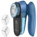 BEAUTURAL Fabric Shaver and Lint Remover, Sweater Defuzzer with 2-Speeds, 2 Replaceable Stainless Steel Blades, Battery Operated, Remove Clothes Fuzz, Lint Balls, Pills, Bobbles