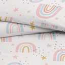 Kids Duvet Cover Set Queen Size - 3 Piece Rainbow Microfiber Duvet Cover Set & 2 Pillow Shams w/ Zipper Closure & Ties - Easy-Care & Fade Free -Soft & Cozy Bedding Set for Kids, Boys, Girls & Teens