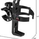 KEMIMOTO ATV Cup Holder Motorcycle Bottle Holder Universal Drink Holder with 0.6-1.56in Metal Clamp for 20oz Bottle for Bike, Boat, Stroller, Walker, Wheelchair, Scooter, Golf Cart