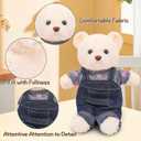 Bear Clothes Outfit with a Bear Doll, Fit Most 12-16 Inch Bears Stuffed Clothes Pajamas Plushy for Stuffed Bear