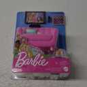 Barbie Indoor Furniture Playset, Living Room Includes Kitten, Furniture and Accessories for Movie and Game Night